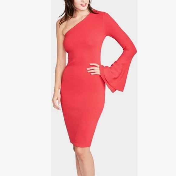 Rachel Roy Red One-Shoulder Dress | Large - Picture 1 of 4